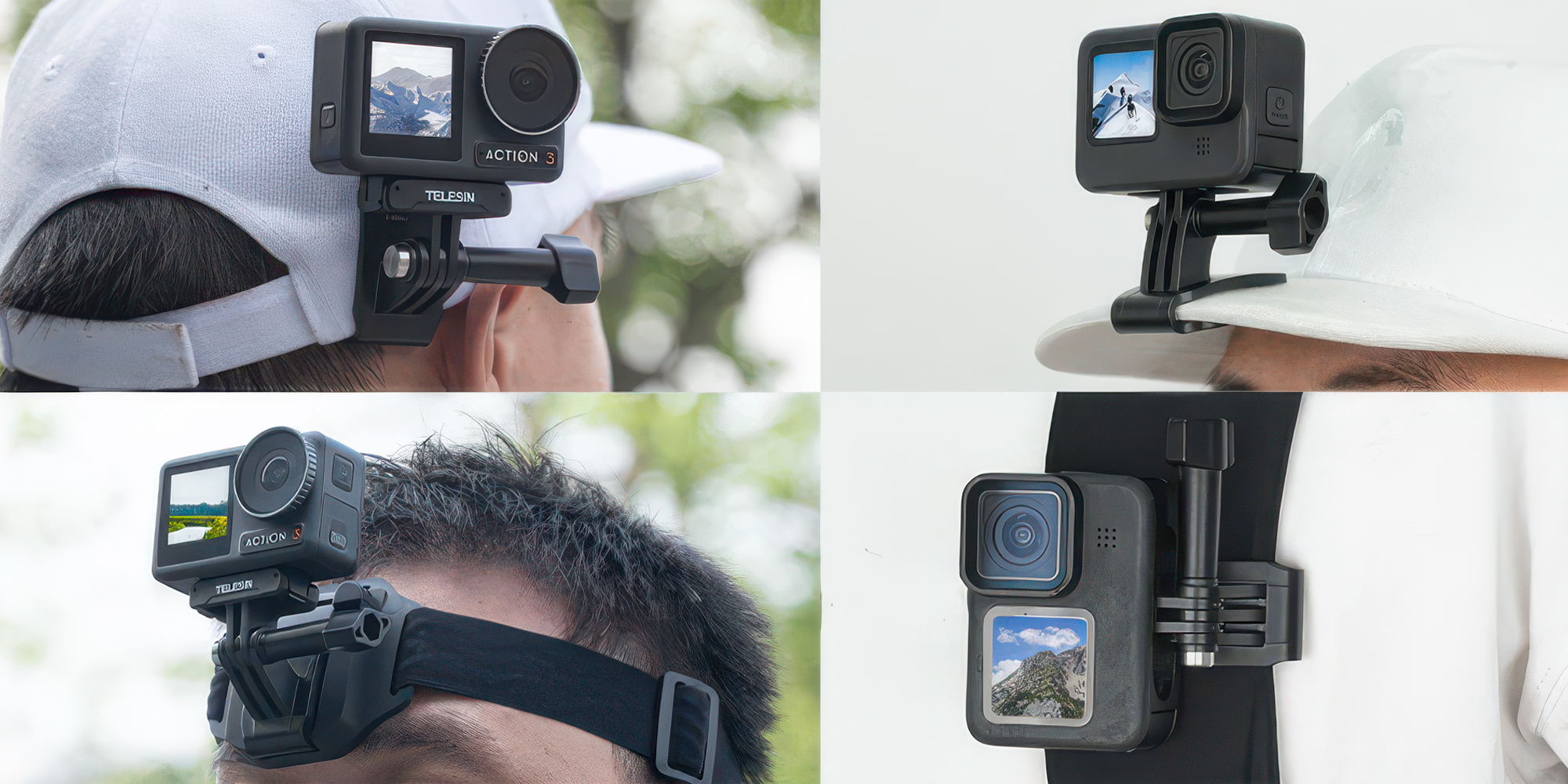 Mocowanie na głowę Telesin QHM-001 do kamer sportowych